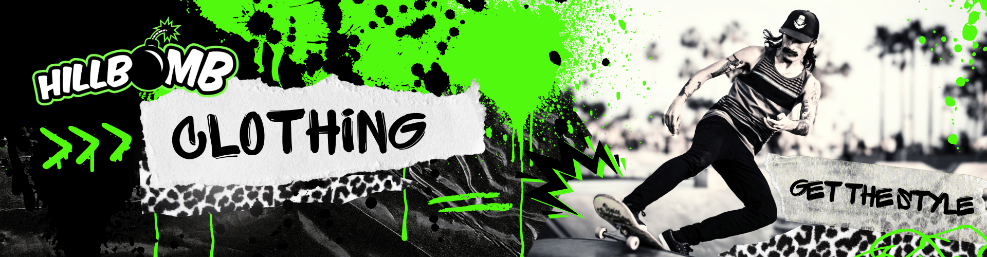 Skatewear: Hillbomb Clothing. Get the Skate-Style.